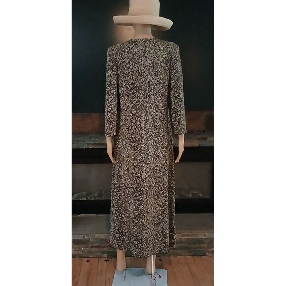 Vintage Maxi Dress Tiered Size 12 Retro Casual Church Modest Business Career USA - Picture 7 of 10